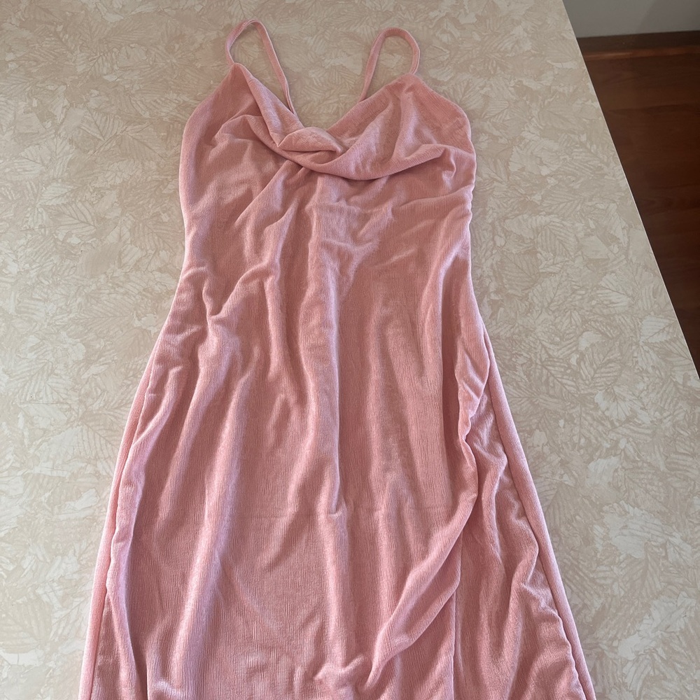 Stylish Pink Spaghetti Strap Dress